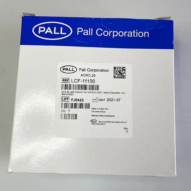 ORIGINAL PALL ACRO DISC FILTER WHITE 6 MICRON LUER - LCF-11100